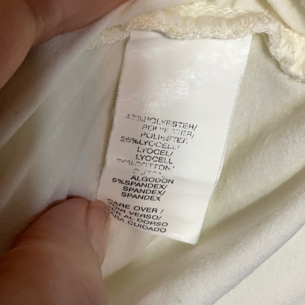 ANNE KLEIN Crossover Top, Cream - Picture 4 of 4
